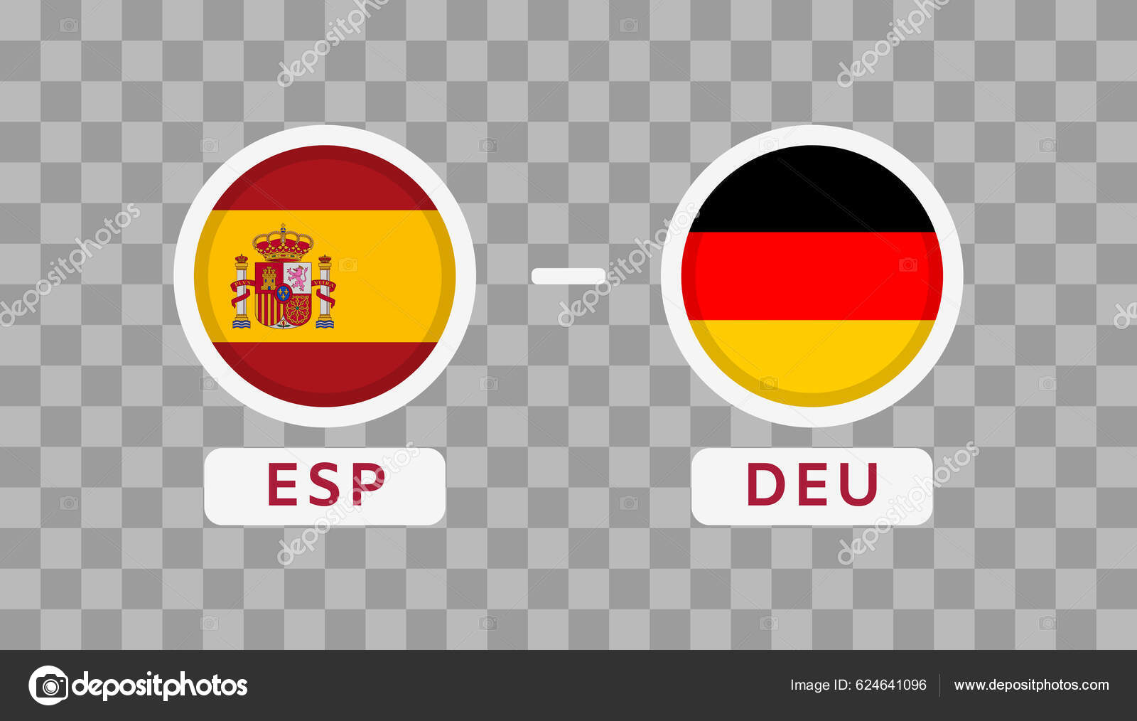espanha vs conceito de bandeira de portugal. ilustração vetorial