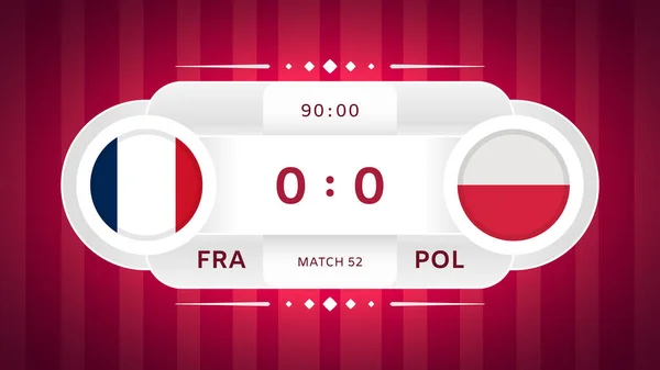 Francia Polonia Match Design Element Iconos Bandera Aislados Sobre Fondo — Vector de stock