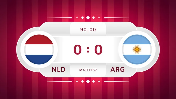 Olanda Argentina Match Design Element Icone Della Bandiera Isolate Sfondo — Vettoriale Stock