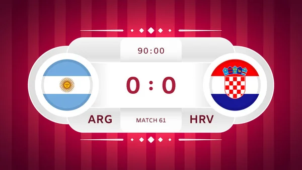 Argentinië Kroatië Match Design Element Vlagpictogrammen Geïsoleerd Gestileerde Rood Gestreepte — Stockvector