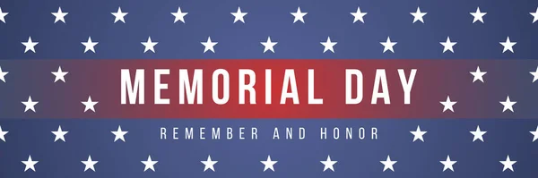Memorial Day - Remember and Honor Poster. Usa Memorial Day Celebration. American national holiday. Invitation template. Vector illustration