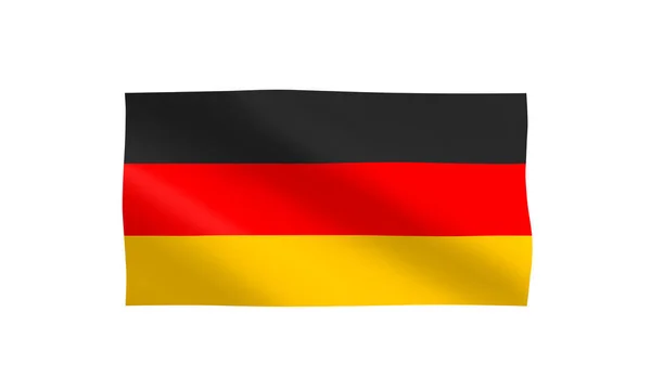Germany Flag Icon Official German Flag Waving Wind Symbol Germany — Stock Vector