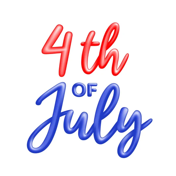 Ιουλίου Ημέρα Ανεξαρτησίας Τυπογραφική Απεικόνιση Της 4Ης Ιουλίου Κόκκινο Και — Διανυσματικό Αρχείο