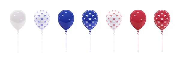Kolekce Balónů Pro Července Usa Independence Day Designové Prvky Balóny — Stockový vektor