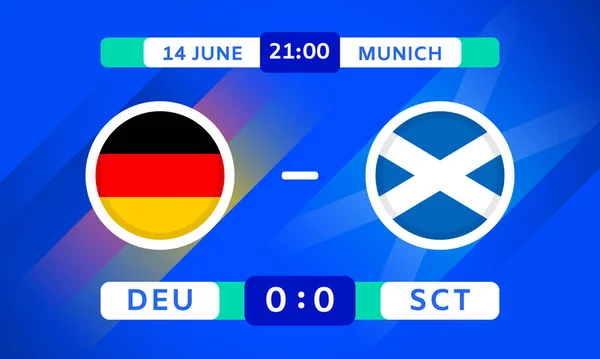 Alemanha Escócia Match Design Element Bandeiras Ícones Com Transparência Isolada — Vetor de Stock