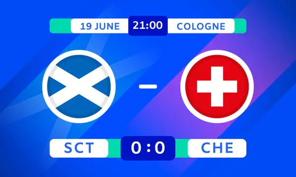 Escócia Suíça Match Design Element Bandeiras Ícones Com Transparência Isolada — Vetor de Stock