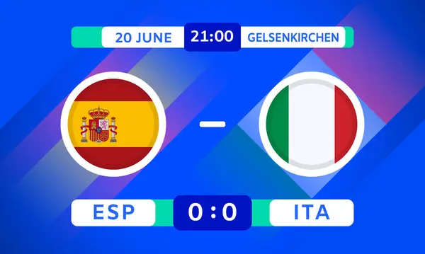 Ισπανία Εναντίον Ιταλίας Match Design Element Σημαίες Εικόνες Διαφάνεια Που — Διανυσματικό Αρχείο