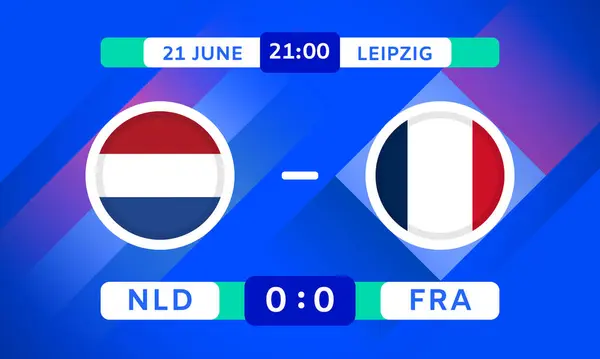 Ολλανδία Εναντίον Γαλλίας Match Design Element Σημαίες Εικόνες Διαφάνεια Που — Διανυσματικό Αρχείο