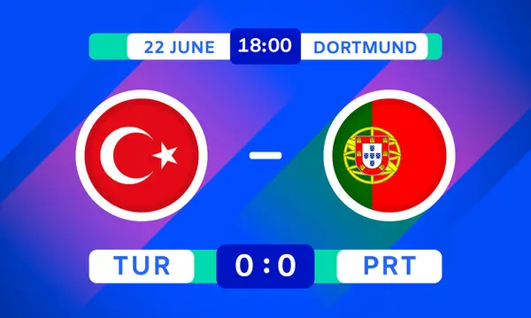 Turquia Portugal Match Elemento Design Bandeiras Ícones Com Transparência Isolada — Vetor de Stock