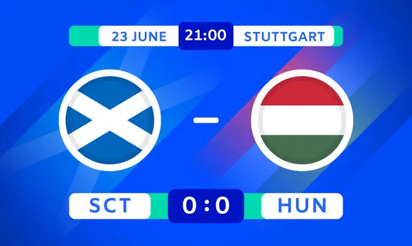 Escócia Hungria Match Design Element Bandeiras Ícones Com Transparência Isolada — Vetor de Stock