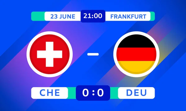 Schweiz Gegen Deutschland Match Design Element Flaggen Icons Mit Transparenz — Stockvektor