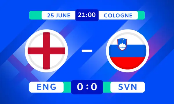 England Gegen Slowenien Match Design Element Flaggen Icons Mit Transparenz — Stockvektor