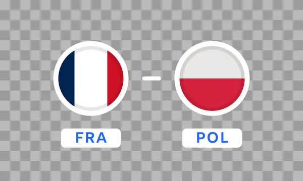 奥地利对法国比赛设计元素 在透明的背景下隔离的标志图标 足球锦标赛信息图表 游戏得分模板 矢量图形 图库插图