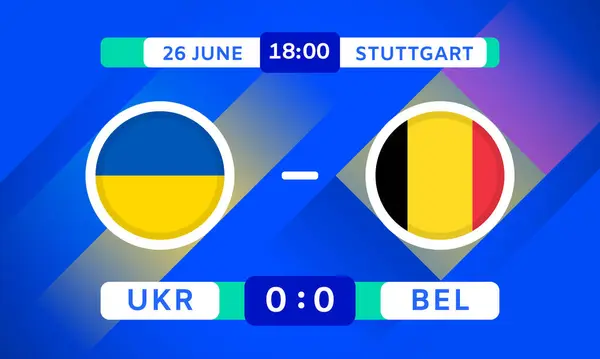 Ukraine Belgium Match Design Element Flags Icons Transparency Isolated Blue Royalty Free Stock Illustrations
