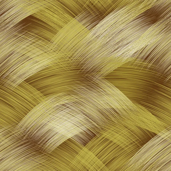 Nahtloses Webbettmuster Mit Grunge Streifen Sich Kreuzenden Bogenelementen Gelb Weißen — Stockvektor