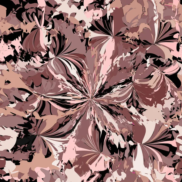 Seamless Background Stain Grunge Wavy Blot Elements Brown White Pink — Stock Vector