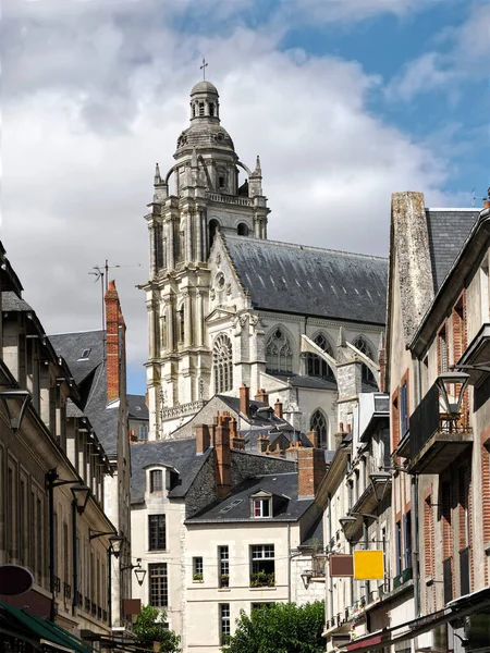 Πόλη Του Blois Καμπαναριό Του Καθεδρικού Ναού Του Αγίου Λουδοβίκου — Φωτογραφία Αρχείου