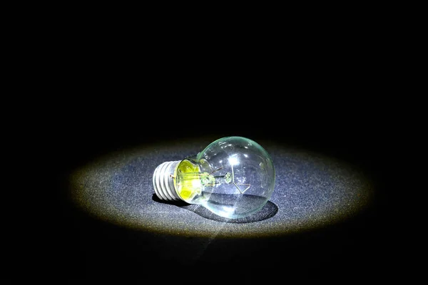 Blackout Släckt Lampa Mörkret Svart Bakgrund — Stockfoto