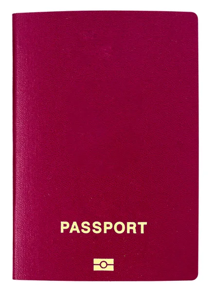 白地に隔離された国際パスポートテンプレート生体認証パスポート — ストック写真