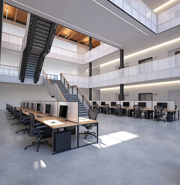 Modern Office Open Space Render — Stock Photo, Image