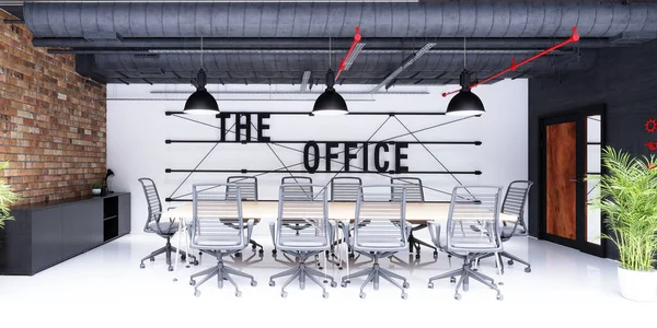 Illustration Corporate Office Render Concept Design — Stock Photo, Image