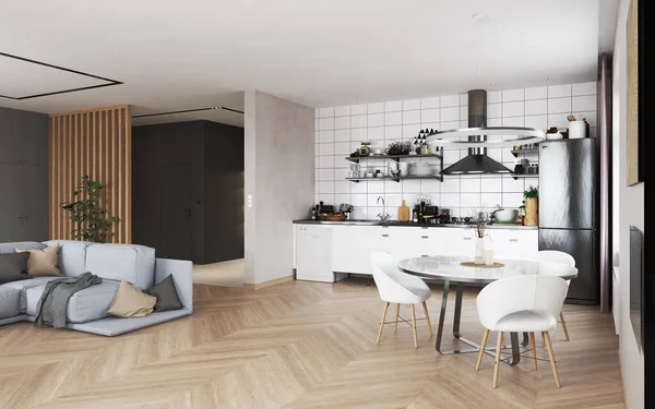 현대식 아파트 내부를 — 스톡 사진