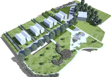 mimari model oluşturma 3d konsepti