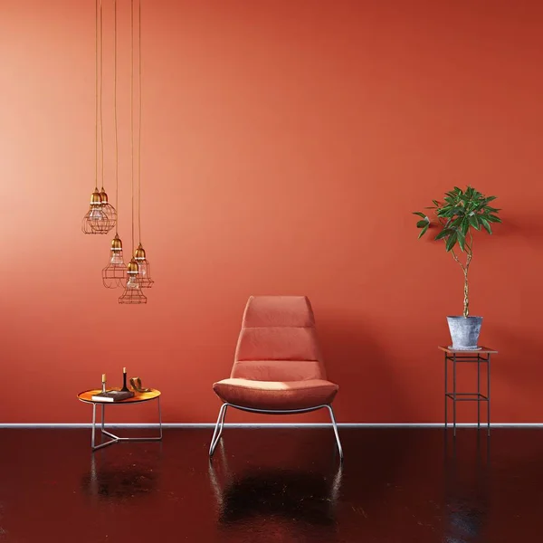 Modern Luxury Style Living Room Render Design Stock Image