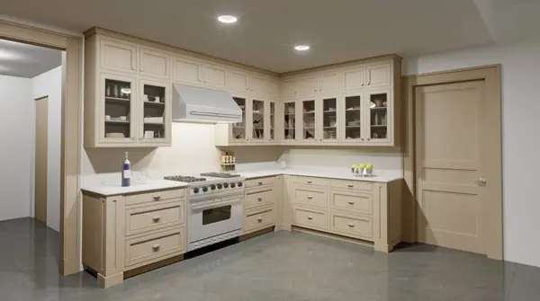 Moderne Køkken Interiør Design Rendering - Stock-foto