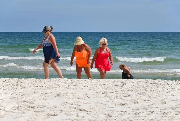 Gulf Shores Usa May 2023 People Out Enjoying Beautiful Sunny Stock Image