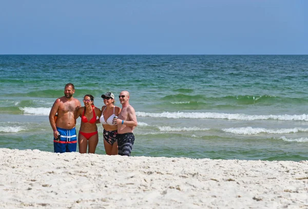 Gulf Shores Usa Mei 2023 Mensen Genieten Van Een Prachtige Stockfoto