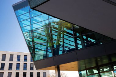 Alman şehri Darmstadt 'tan modern bir sahne.