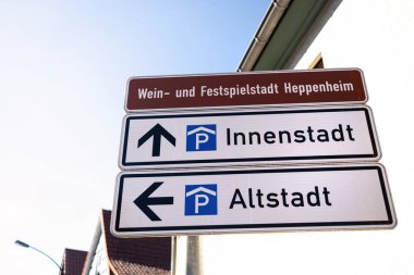 the historic german city of heppenheim city signs clipart