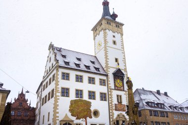 wuerzburg germany in winter  clipart