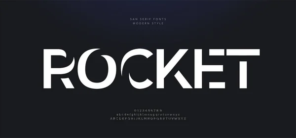 Sport Moderne Schriften Des Städtischen Alphabets Typografie Abstrakte Technologie Mode — Stockvektor