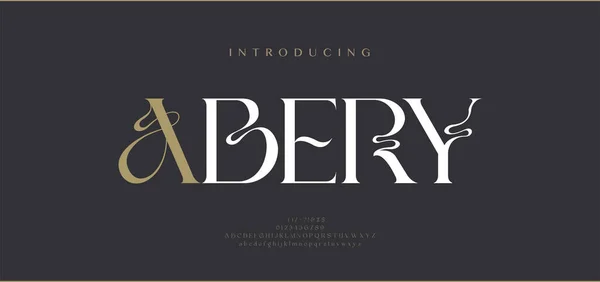 Luxury Wedding Alphabet Font Typography Decorative Elegant Classic Lettering Serif — Stockový vektor