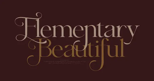 Logo Boda Alfabeto Fuente Número Typography Luxury Classic Lettering Serif Vector de stock