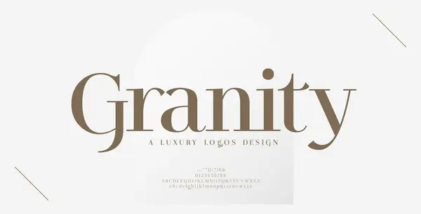 Alfabeto Luxo Letras Logo Fonte Número Clássico Elegante Lettering Minimal Ilustrações De Bancos De Imagens Sem Royalties