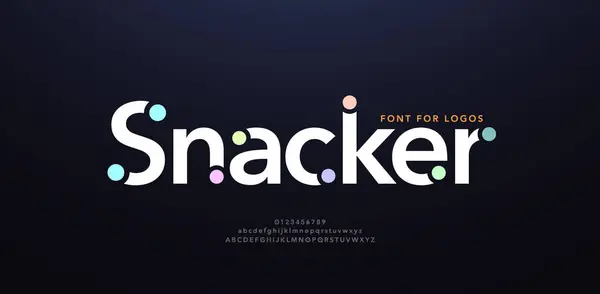 Fuentes Abstractas Modern Minimal Logo Alphabet Typography Urban Style Fun Vector de stock