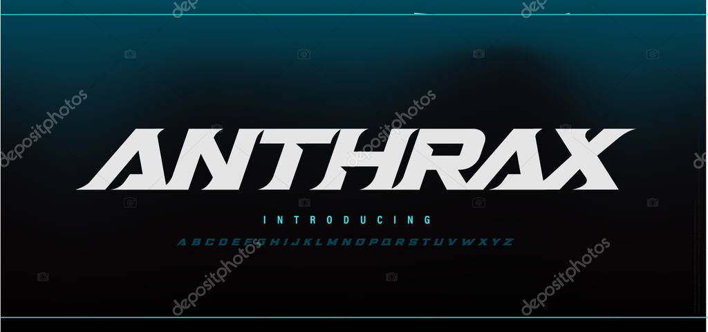 Sport Modern Italic Logo Alphabet Font. Typography urban style fonts for technology, digital, movie logos design. vector illustration