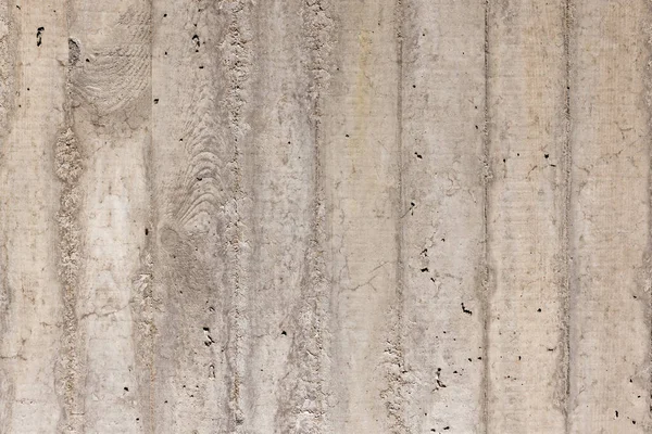 Grey Brown Fair Faced Concrete Wall Wood Linings Imprint — Stock Photo, Image