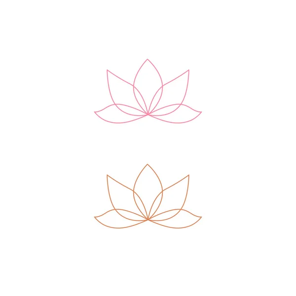 Lotus Sign Symbol Art Logo White — 스톡 벡터