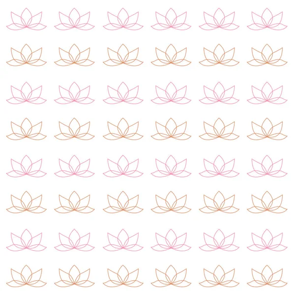 Wellness Lotuses Background Pattern Texture — Stock Vector