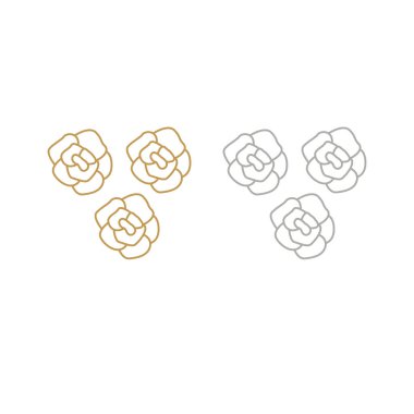 3 Gül İşareti, Sembol, Beyaz üzerinde logo izole