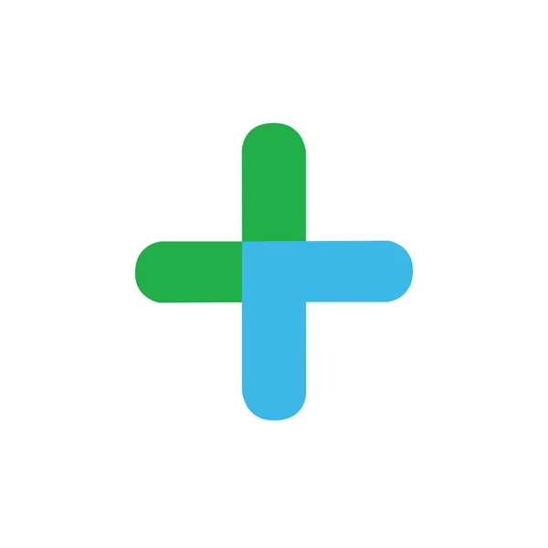 Medizin Kreuz Farbiges Logo Isoliert Auf Weiß — Stockvektor