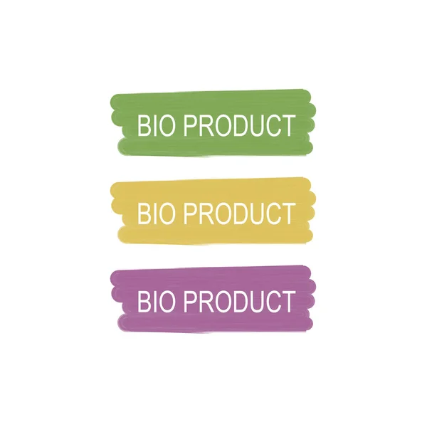 Bio Product Sign Symbol Logo Isolerad Vitt — Stock vektor