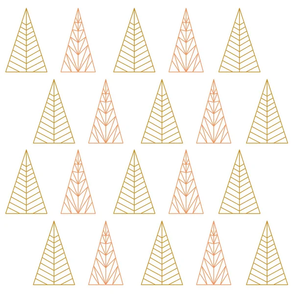 Geometric Christmas Trees Background Pattern Texture — Stock Vector