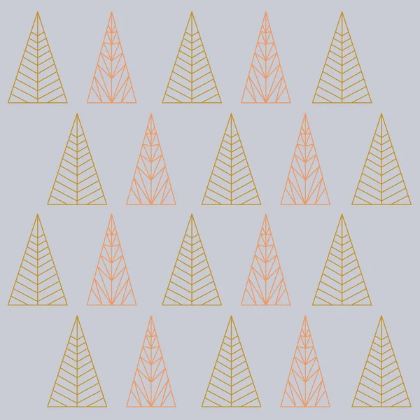 Geometrische Kerstbomen Achtergrond Patroon Textuur — Stockvector