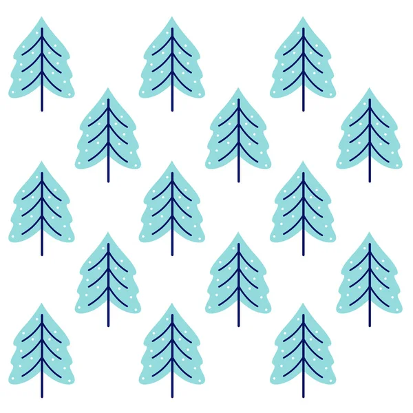 Christmas Trees Background Texture Pattern — Stock Vector