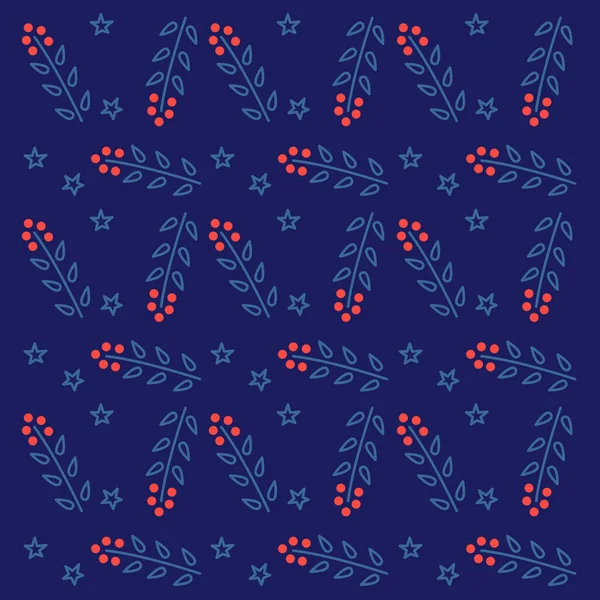 Weihnachten Blaue Kräuter Hintergrund Textur Muster — Stockvektor